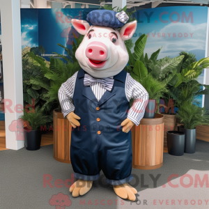 Navy Pig mascot costume...