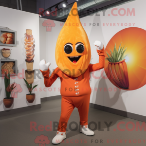 Orange Knife Thrower mascot...