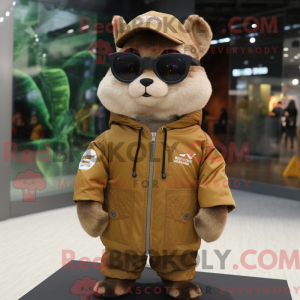Brun Flying Squirrel maskot...