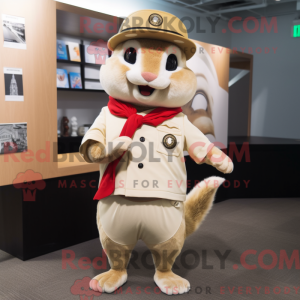 Cream Chipmunk mascot...