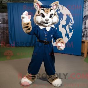 Navy Bobcat maskot kostume...