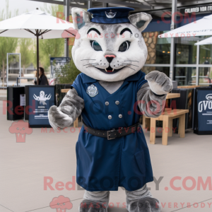 Navy Bobcat maskot kostume...