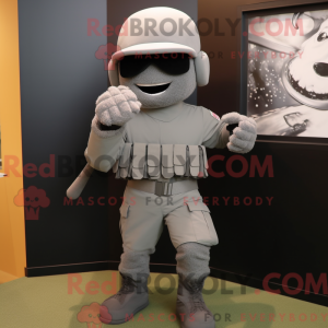 Gray Para Commando mascot...