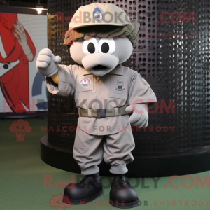 Gray Para Commando mascot...