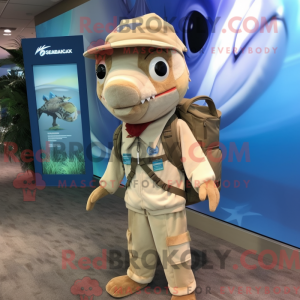 Beige Barracuda mascot...