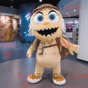 Beige Barracuda mascot...