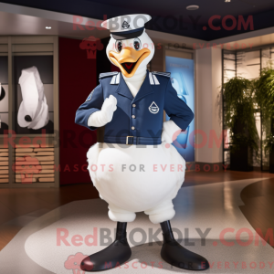 Navy Swans mascot costume...