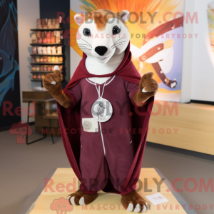 Maroon Weasel mascot...