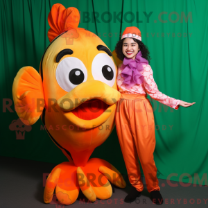 Olive Clown Fish mascot...