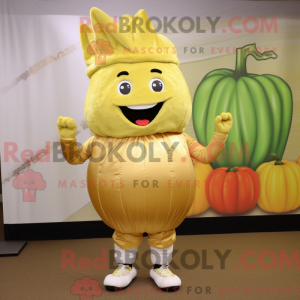 Gold Turnip mascot costume...