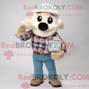 Cream Phone maskot kostume...