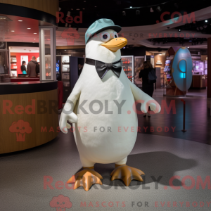 Hvit Penguin maskotka...