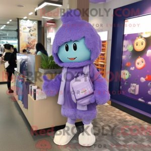 Lavendel Candy maskot...