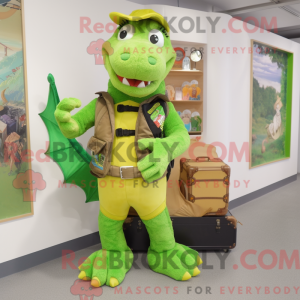 Lime Green Dragon mascot...