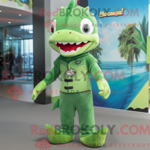 Green Barracuda mascot...