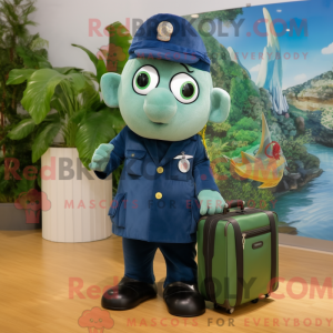 Navy spinat maskot kostume...