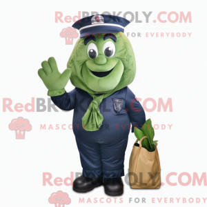 Navy Spinach mascot costume...