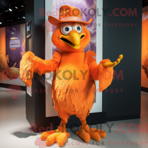 Orange Harpy mascot costume...