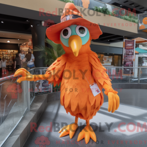 Orange Harpy mascot costume...