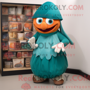 Teal Shakshuka mascot...