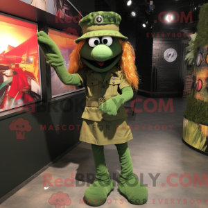 Green Green Beret mascot...