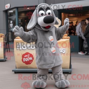 Gray Hot Dogs mascot...