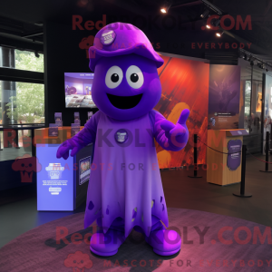 Costume mascotte de Purple...