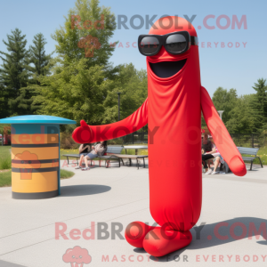 Red Hot Dog maskot kostume...