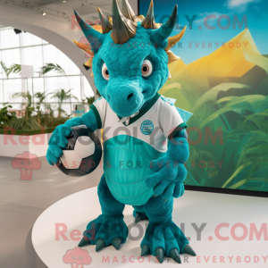 Blågrønn Triceratops...