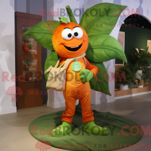 Orange Beanstalk mascot...