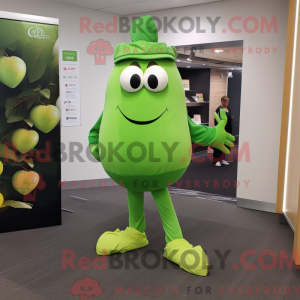 Limegrøn blomme maskot...