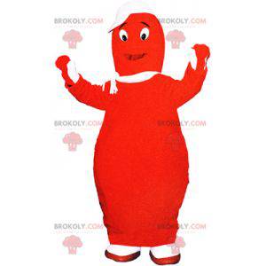 Rød Barbapapa maskot. Giant bowling maskot - Redbrokoly.com