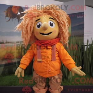 Orange fugleskræmsel maskot...