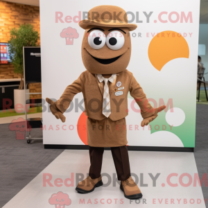 Brown Camera mascot costume...