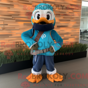 Teal Mandarin mascot...