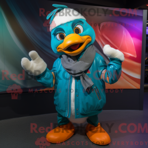 Teal Mandarin mascot...