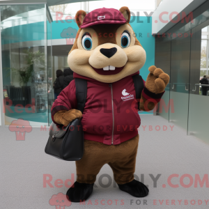 Maroon Chipmunk mascot...