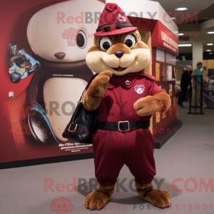 Maroon Chipmunk mascot...