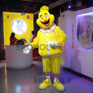 Lemon Yellow Clown mascot...