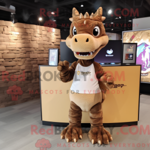 Brown Dragon mascot costume...