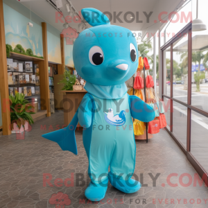Turkis Dolphin maskot...