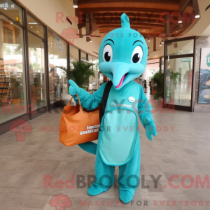 Turkis Dolphin maskot...
