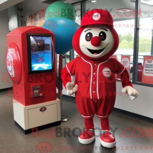 Red Gumball Machine mascot...