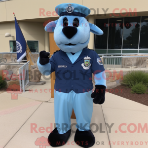 Sky Blue Navy Seal mascot...