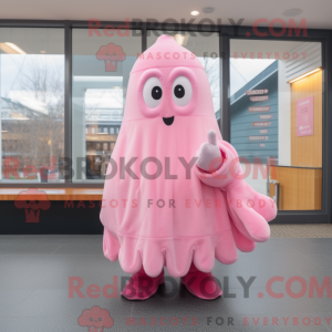 Pink Squid mascottekostuum...
