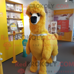 Gul Camel maskot kostume...