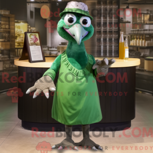 Forest Green Quail mascot...