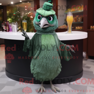 Forest Green Quail mascot...