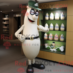 Olive Bottle Of Milk mascot...