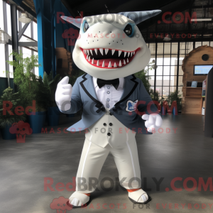 White Megalodon mascot...